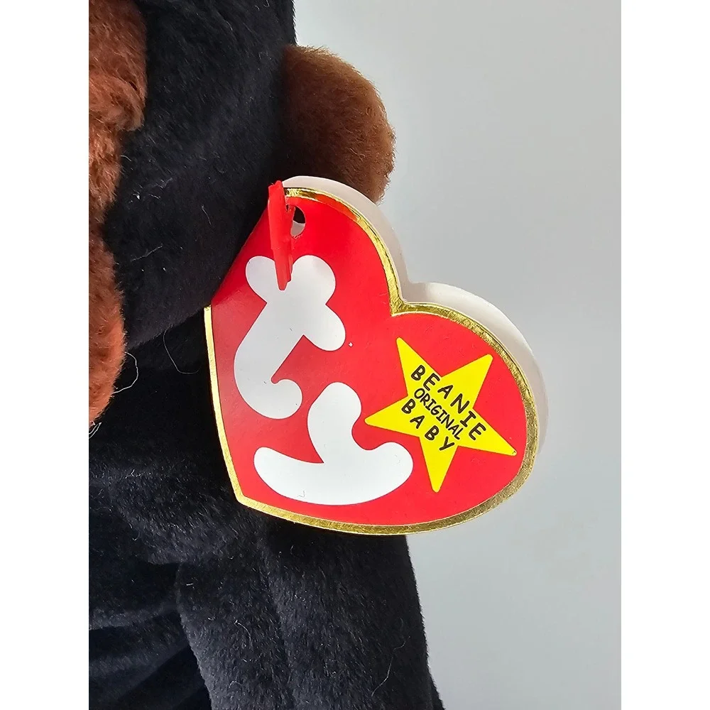 Ty Beanie Babies Congo the Gorilla Black Brown Plush Toy 1996 Vintage With Tags